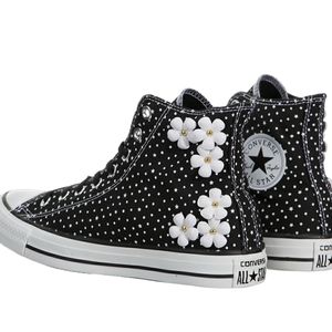 Converse Chuck Taylor All Star Floral Polka Dot High Top Sneaker